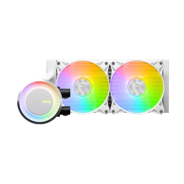 MSI MAG Coreliquid E240 ARGB 240mm CPU Liquid Cooler (White) - Green Apple Compunet