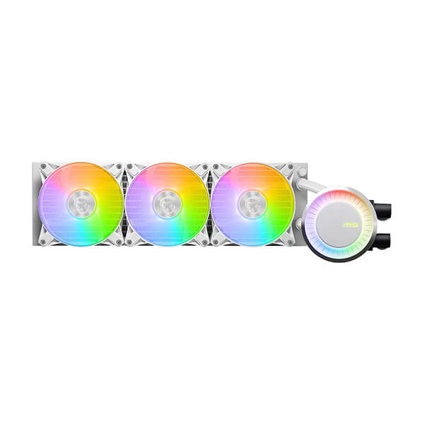 MSI MAG Coreliquid E360 ARGB 360mm CPU Liquid Cooler (White) - Green Apple Compunet