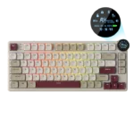 RK ROYAL KLUDGE N80 Low Profile Mechanical Keyboard Rosy Clouds Red Switch