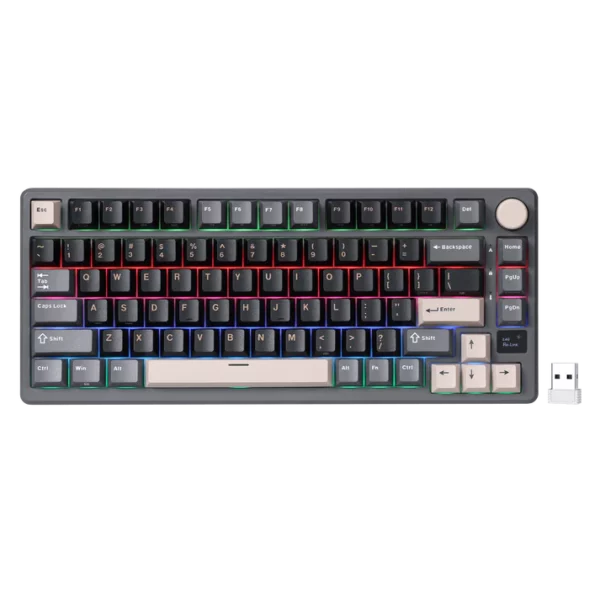 RK ROYAL KLUDGE M75 Phantom Mechanical Keyboard Blue Switch - Green Apple Compunet