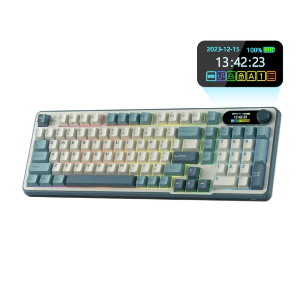RK ROYAL KLUDGE S98 Mechanical Keyboard Light Cloud Chartreuse Switch - Green Apple Compunet