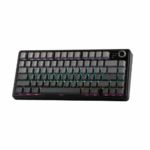 Aula F75 MAX Side-Engraved Keycaps Wireless 3 in 1 Mechanical Gaming Keyboard with Screen and Knob | Gradient Gray, Reaper Switch