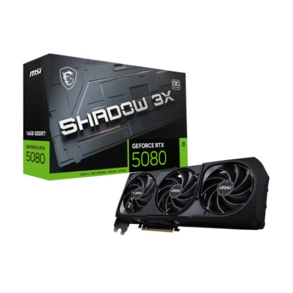 MSI GeForce RTX 5080 Shadow 3X OC Graphic Card - Green Apple Compunet
