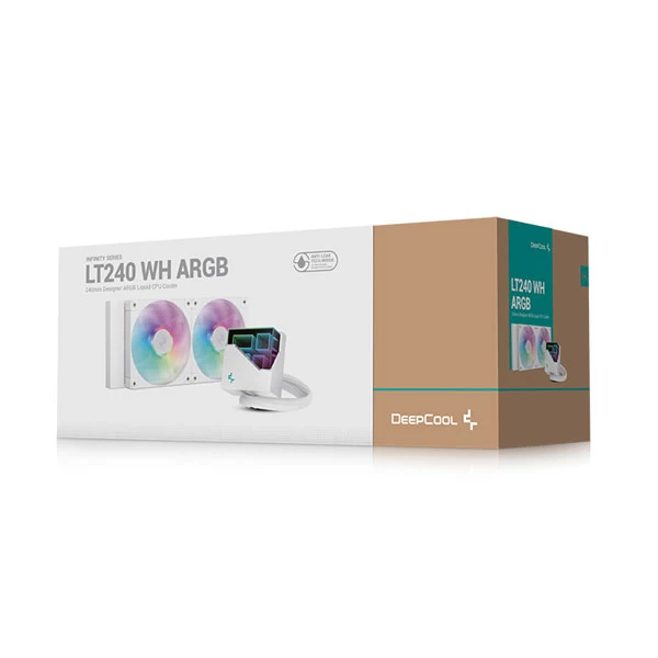 Deepcool LT240 ARGB CPU Liquid Cooler (White) - Green Apple Compunet