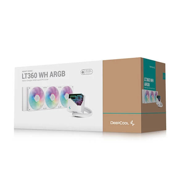 Deepcool LT360 ARGB CPU Liquid Cooler (White) - Green Apple Compunet