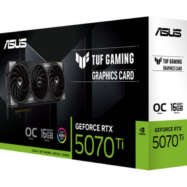 Asus TUF Gaming RTX 5070 Ti OC 16GB GDDR7 Graphics Card - Green Apple Compunet