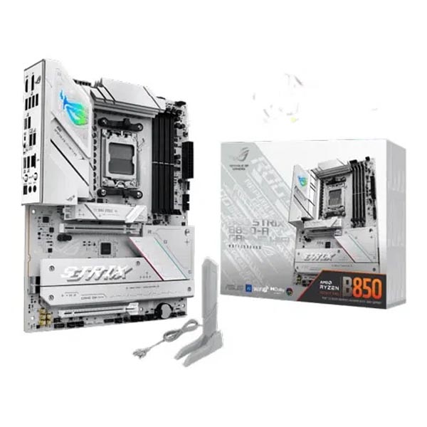 ASUS ROG STRIX B850-A Gaming WIFI ATX Motherboard (White) - Green Apple Compunet
