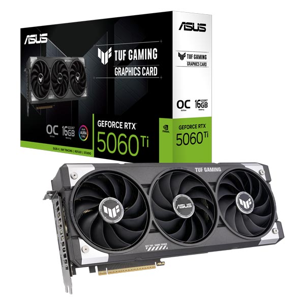 ASUS TUF Gaming GeForce RTX 5060 Ti 16GB GDDR7 OC Edition Graphics Card - Green Apple Compunet