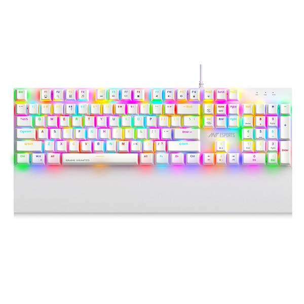 Ant Esports MK4100 RGB Mechanical Gaming Keyboard (White, Outemu Brown Switches) - Green Apple Compunet