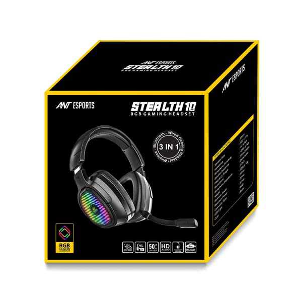 Ant Esports Stealth 10 RGB Wireless Gaming Headset - Green Apple Compunet
