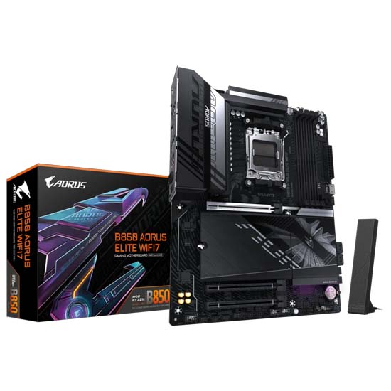 GIGABYTE B850 Aorus Elite Wifi7 DDR5 AMD Motherboard - Green Apple Compunet