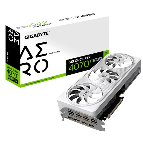 Gigabyte GeForce RTX 4070 Ti SUPER AERO OC 16G Graphics Card - Green Apple Compunet