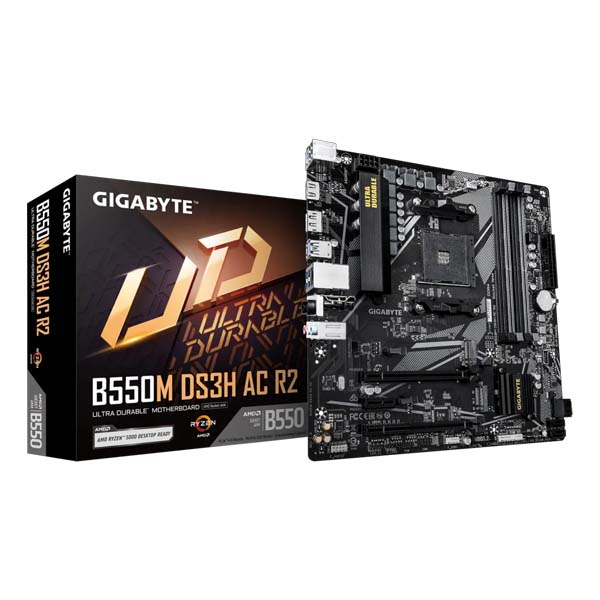 Gigabyte B550M DS3H AC R2 DDR4 Motherboard - Green Apple Compunet