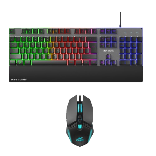 Ant Esports KM550 Wired Keyboard and Mouse Combo - Green Apple Compunet