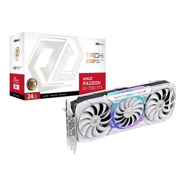 ASRock RX 7900 XTX Taichi White OC 24GB Graphics Card - Green Apple Compunet