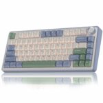 AULA F75 75% Tri Mode Wireless Mechanical Gaming Keyboard With Knob | Cedar Green Ice Vein Switch - F75CGV