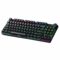 AULA M75 Tri-Mode (2.4G/Bluetooth/Wired) Hot Swappable RGB Backlit Wired Mechanical Gaming Keyboard | Black – Red Switches - Green Apple Compunet
