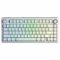 AULA F75 75% Side Engraved Tri Mode TKL 80 Keys Wireless Mechanical Gaming Keyboard With Knob | White Contour – Star Vector Switches - F75WCS - Green Apple Compunet