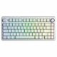 AULA F75 75% Side Engraved Tri Mode TKL 80 Keys Wireless Mechanical Gaming Keyboard With Knob | White Contour – Star Vector Switches - F75WCS