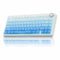 AULA F75 75% Side Engraved Keycaps Tri Mode Wireless Mechanical Gaming Keyboard With Knob | Blue Star Vector Switch - F75US - Green Apple Compunet