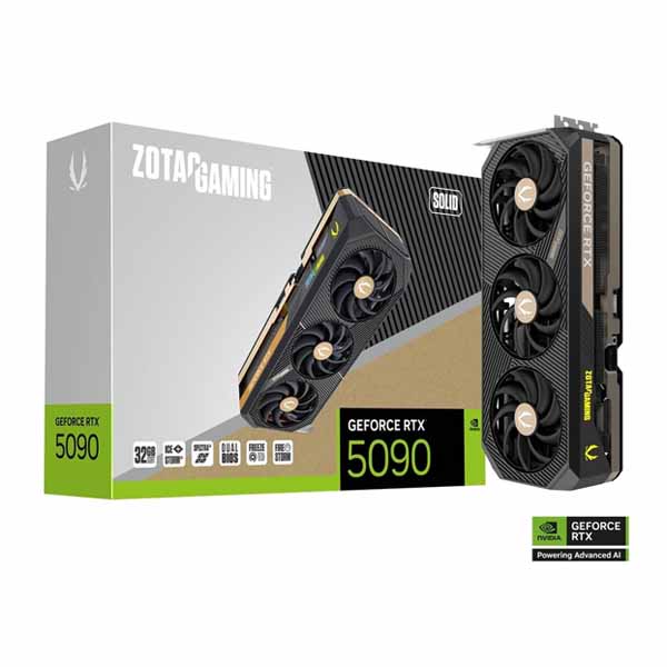 Zotac Gaming GeForce RTX 5090 Solid 32GB GDDR7 Graphics Card - Green Apple Compunet