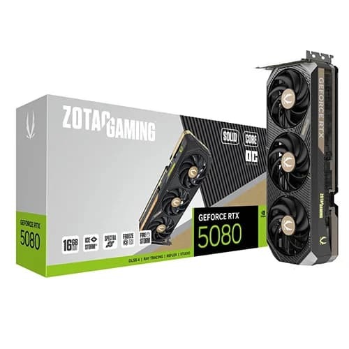 Zotac RTX 5080 Solid Core OC 16GB GDDR7 Graphics Card - Green Apple Compunet
