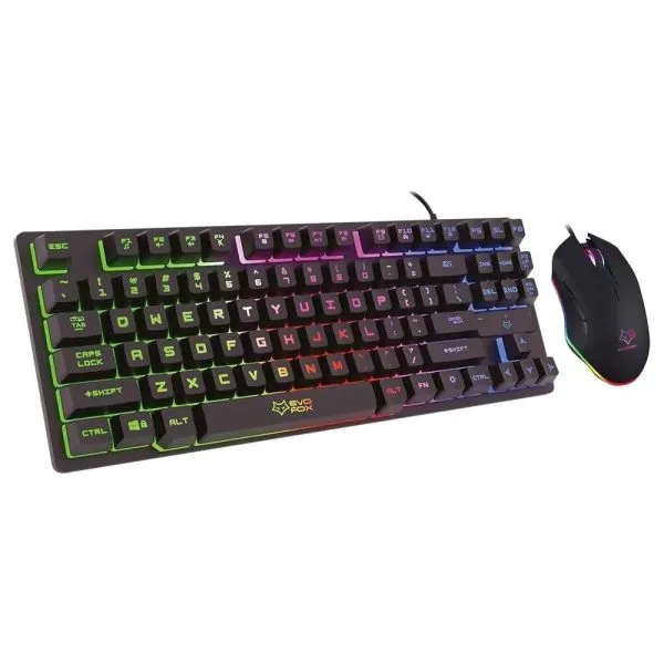Amkette Evofox X Team Gaming Keybaord And Mouse (Black) - Green Apple Compunet