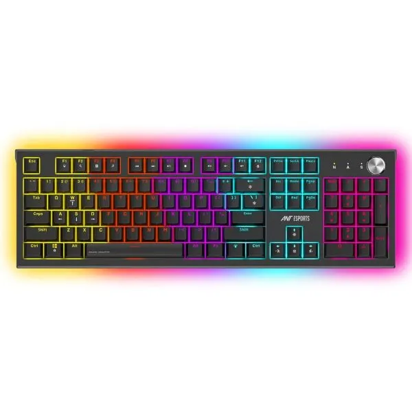 Ant Esports MK1850 Mechanical Blacklit Gaming Keyboard with Red Switches (Black) - Green Apple Compunet