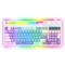 Ant Esports MK1900 RGB Wired Gaming Keyboard with Volume Knob & Alarm Clock (White) - Green Apple Compunet