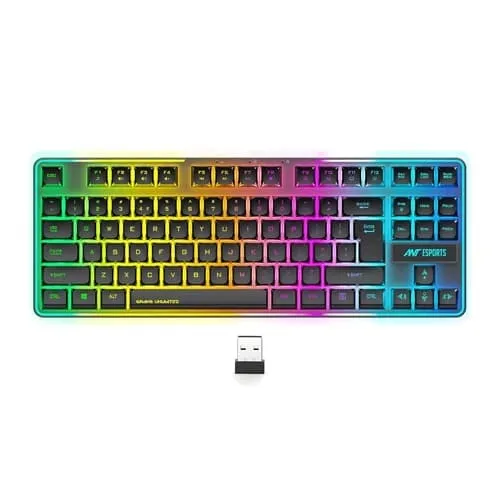 Ant Esports MK720 Pro V2 TKL RGB Wireless Keyboard (Black) - Green Apple Compunet