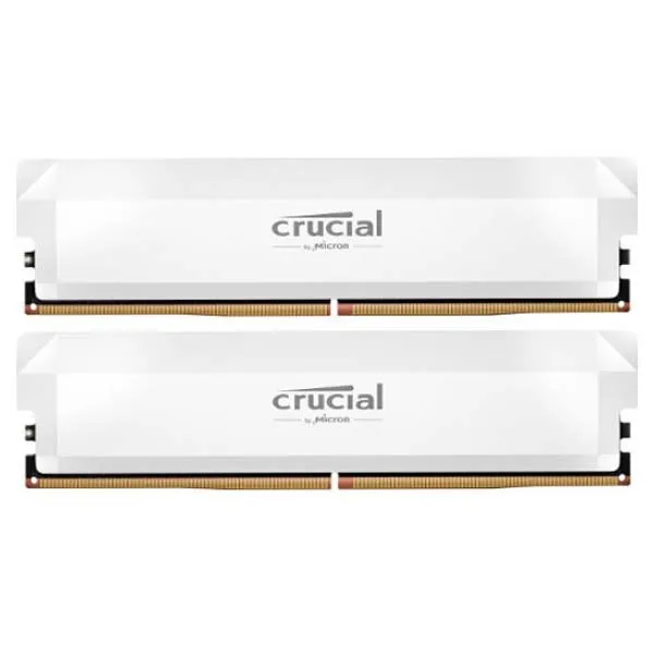 Crucial Pro Overclocking 32GB (2 x 16GB) DDR5 6000 MT/s UDIMM Memory Kit (White) - Green Apple Compunet