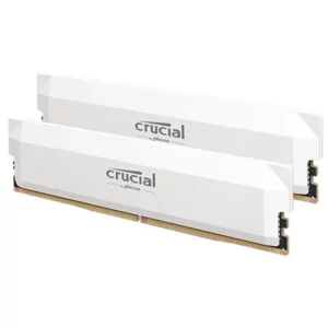 Crucial 32GB (2x16GB) Pro Overclocking DDR5 6400 MT/s UDIMM Memory Kit (White)