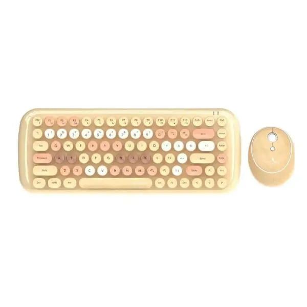 Coconut Bling Retro Wireless Combo, Milk Tea - Green Apple Compunet