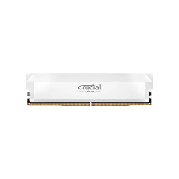 Crucial 16GB Pro Overclocking 6400 MHz UDIMM Memory Module (White) - Green Apple Compunet