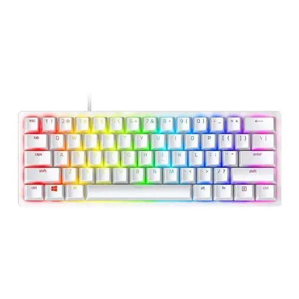 Razer Huntsman Mini Gaming Mechanical Keyboard Linear Red Optical Switches Mercury White - Green Apple Compunet