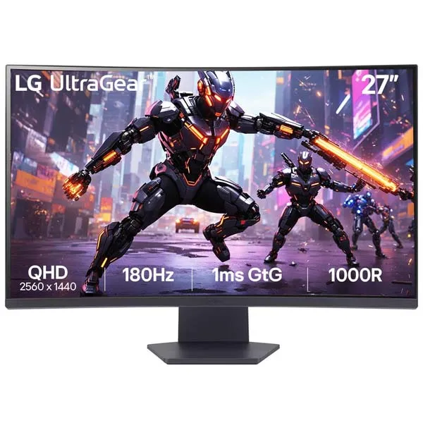 LG 27GS60QC-B Ultragear Curved Gaming Monitor (Black) - Green Apple Compunet