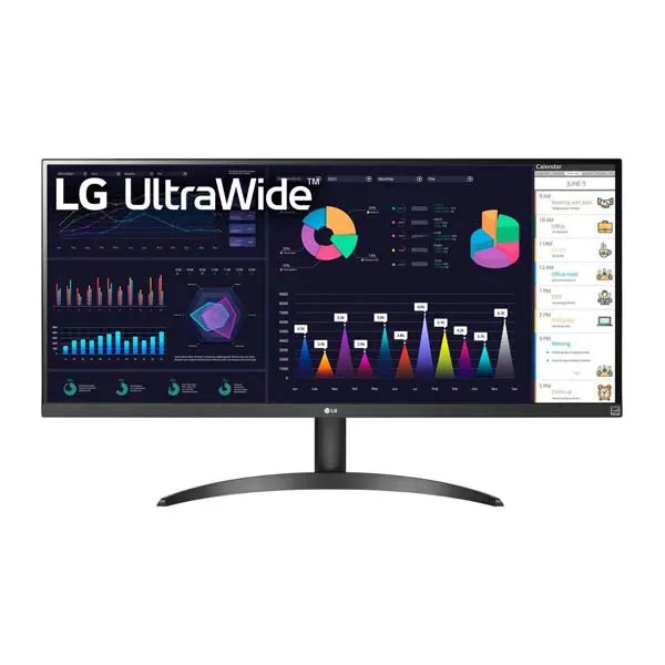 LG 34WQ500-B 34 inch 21:9 UltraWide Full HD (2560 x 1080) Monitor with IPS Display (Black) - Green Apple Compunet