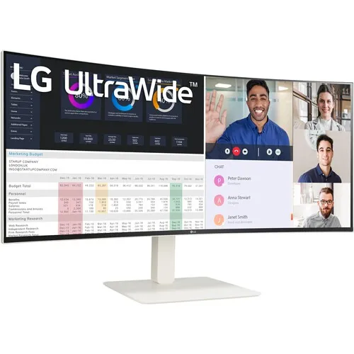 LG 38WR85QC-W 38 inch Curved UltraWide WQHD Nano IPS VESADisplayHDR 600 144Hz 1ms USB Type-C 90W Computer Monitor NVIDIA G-SYNC AMD FreeSync Premium Pro HDMI DisplayPort Tilt/Height/Swivel Stand White - Green Apple Compunet