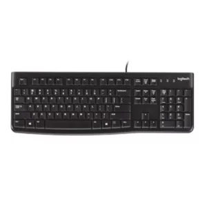 Logitech K120 Plug and Play USB Keyboard (Black</span>