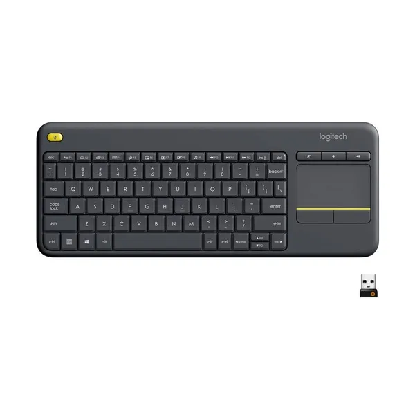 Logitech K400 Plus Wireless Touch Keyboard (Black) - Green Apple Compunet