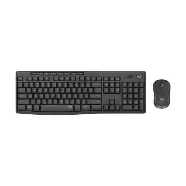 Logitech MK295 Silent Wireless Mouse & Keyboard Combo (Black) - Green Apple Compunet