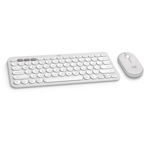 Logitech Pebble 2 Wireless Keyboard and Mouse Combo For Mac (White) - Green Apple Compunet