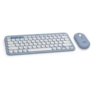 Logitech Pebble 2 Wireless Keyboard and Mouse Combo For Mac (Blue</span>