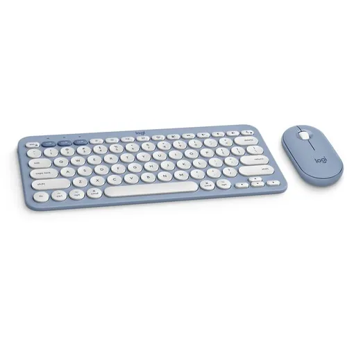 Logitech Pebble 2 Wireless Keyboard and Mouse Combo For Mac (Blue) - Green Apple Compunet