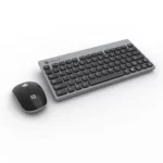 Portronics Key2 Combo Wireless Keyboard and Mouse Set, with 2.4 GHz USB Receiver, Silent Keystrokes, 1200 DPI Optical Tracking, Compact Design, Multimedia Keys for PC, Laptop & USB Supported Devices (Grey)