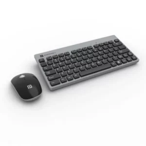 Portronics Key2 Combo Wireless Keyboard and Mouse Set, with 2.4 GHz USB Receiver, Silent Keystrokes, 1200 DPI Optical Tracking, Compact Design, Multimedia Keys for PC, Laptop & USB Supported Devices (Grey)
