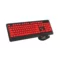 Portronics Key5 Combo Wireless Keyboard and Mouse Set, with 2.4 GHz USB Receiver, Silent Keystrokes, 1200 DPI Optical Tracking, Full-Sized Keyboard, Multimedia Keys for PC, Laptop & USB Supported Devices (Black Red) - Green Apple Compunet