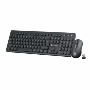 Portronics Key6 Combo Wireless Keyboard and Mouse Set with 2.4 GHz USB Receiver, Noiseless Typing, Adjustable DPI Upto 1600, Spill Resistant & Anti-Fade Keys for PC, Laptop, MacBook (Black)