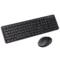 Portronics Key8 Combo Wireless Keyboard and Mouse Set with 2.4 GHz Wireless, Large Keycaps, 104 Keys, Adjustable Mouse Sensitivity, 12 Multimedia Hotkeys, USB Receiver for PC, Laptop, Mac (Black) - Green Apple Compunet