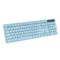 Portronics Ki-Pad 3 USB Wired Keyboard with Large Keycaps, Noise-Free Typing, Fn Multimedia Hotkeys, Full-Size Layout with Num Pad, Ergonomic Design, 1.5m USB Cable, for Laptop, PC, Mac (Blue) - Green Apple Compunet